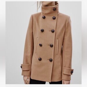 Aritzia Tan Pea Coat